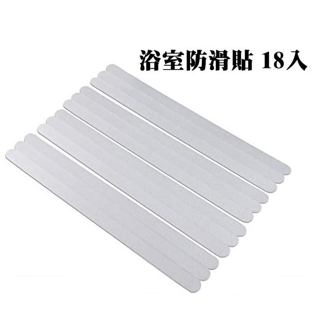 38cm透明浴室防滑條 -18入(透明美觀即撕即用)