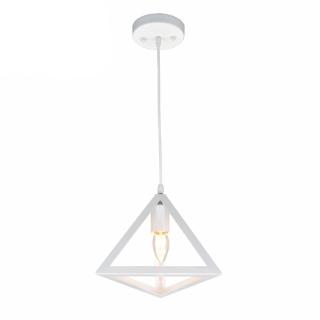 【華燈市】純白立體三角單燈吊燈(燈飾燈具/餐吊燈/餐廳燈/床頭燈/房間燈/客廳燈)