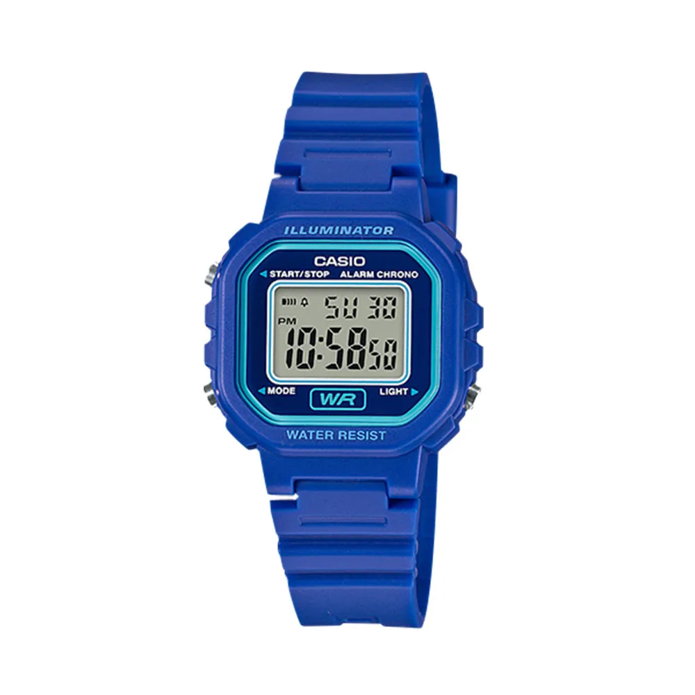 【CASIO 卡西歐】中性女錶 電子錶 橡膠錶帶 防水(LA-20WH-2A)