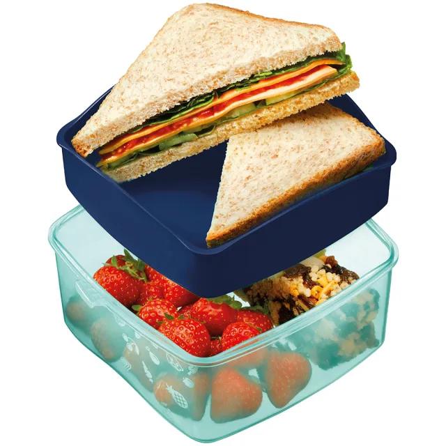 【法國Maped】輕鬆開兒童餐盒1.4L-聰明藍