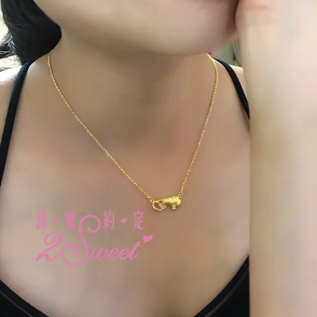 【2sweet 甜蜜約定】SNOOPY史努比純金項鍊約重1.80錢(SNOOPY史努比純金金飾)