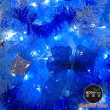 【摩達客】耶誕-4尺-120cm台灣製豪華版冰藍色聖誕樹(含藍銀色系配件/含100燈LED燈藍白光1串/附IC控制器)
