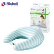 【Richell 利其爾】攜帶型充氣式多功能授乳枕 -(藍條紋)