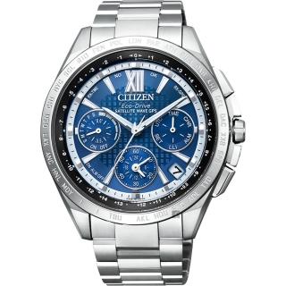 【CITIZEN 星辰】限量 光動能鈦GPS衛星對時手錶-藍x銀/43mm 開學禮 送禮 推薦(CC9010-66L)