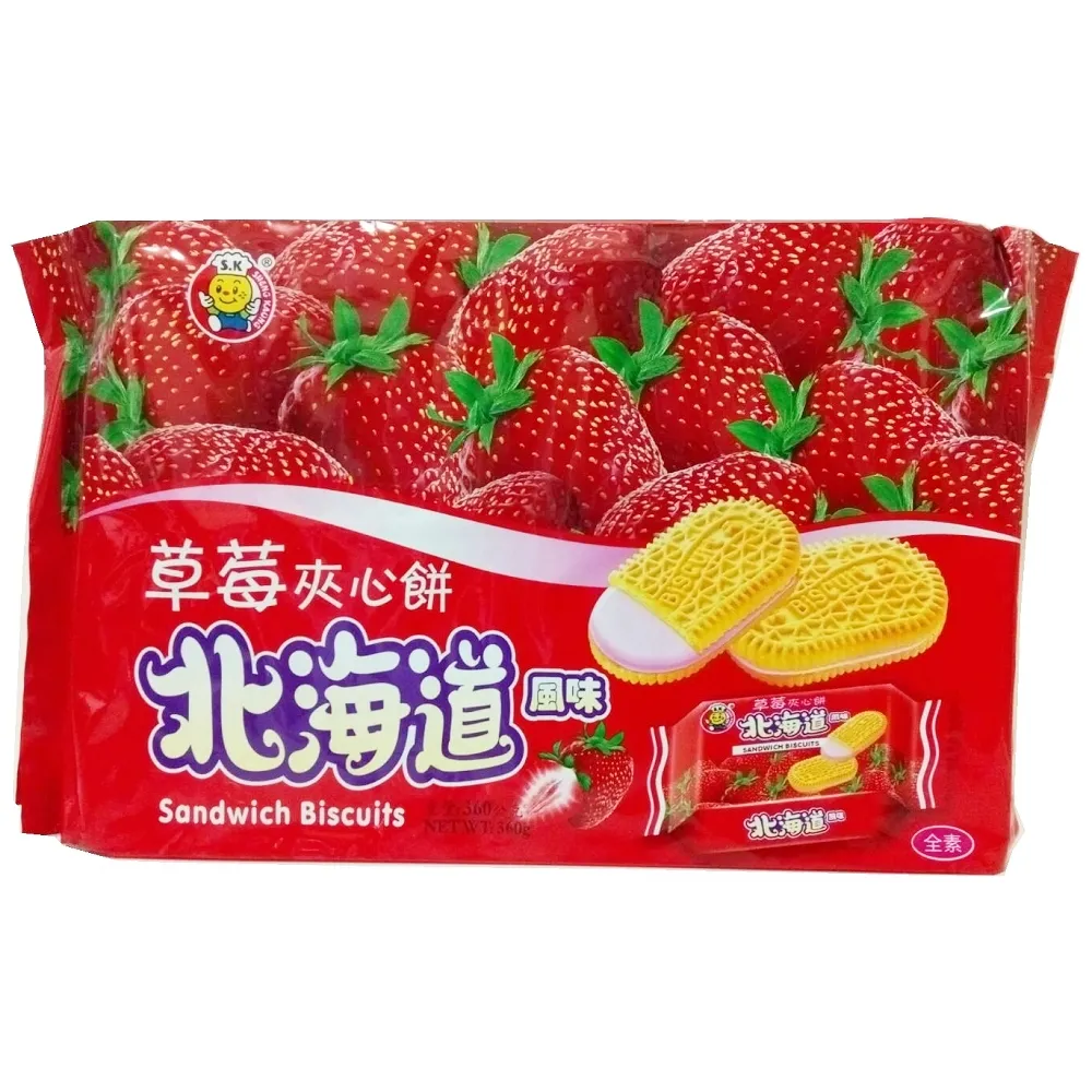 【日日旺】北海道草莓味夾心餅(360g)