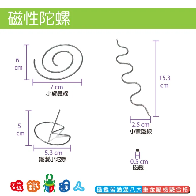 【磁鐵達人】磁性陀螺(科學玩具 附原理說明)