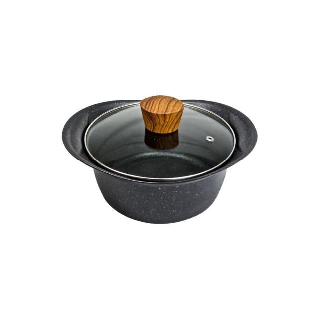 【仙德曼 SADOMAIN】森活極輕量大理石七層不沾雙耳湯鍋18cm-IH爐可用鍋(不沾鍋/雙耳鍋/湯鍋)