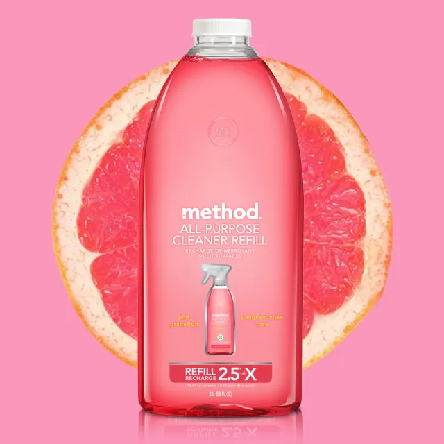 【method 美則】全效多功能清潔劑 – 粉紅葡萄柚 2000ml(補充罐)