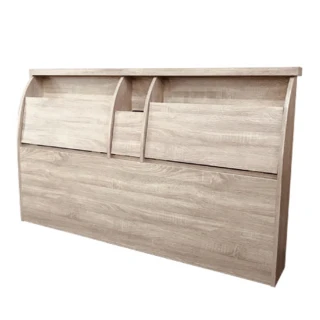 【ASSARI】杉原收納插座床頭箱(雙大6尺)