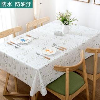 【媽媽咪呀】高階複合材質防水防油汙餐桌墊/餐桌巾/野餐墊/法式田園手繪設計 夏之蜓 137*180cm