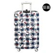 【LOQI】行李箱外套 / HELLO KITTY藍白格紋 LLKT14(L號)