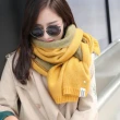 【I.Dear】秋冬保暖菠蘿紋雙色雙面針織圍巾(7色)