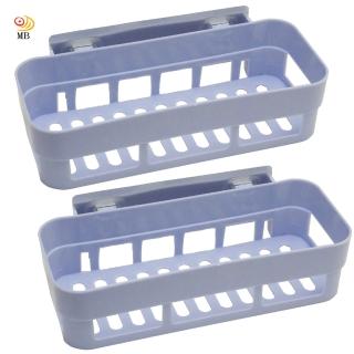 【月陽】超值2入瀝水長方型免釘免粘無痕置物籃置物架(JQ4032)
