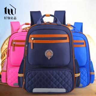 【好物良品】英倫學院風兒童減壓護脊輕量雙肩後背書包(開學書包 國小書包)