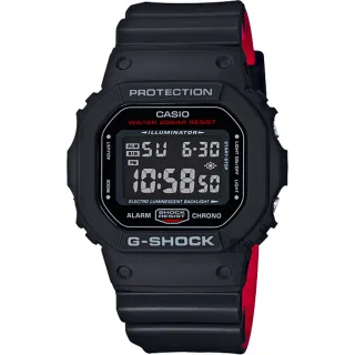 【CASIO 卡西歐】學生錶G-SHOCK 經典DW-5600系列電子手錶-黑