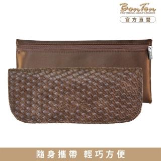 【BonTon】6支咖啡皮革編織刷具包