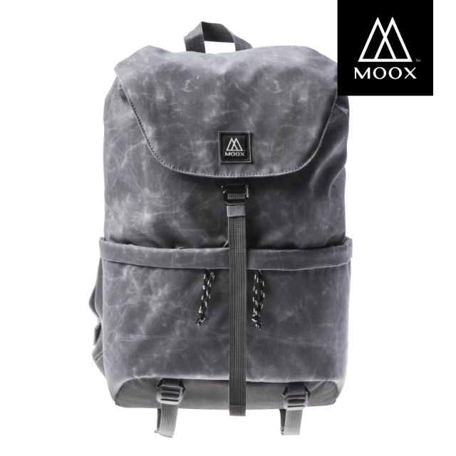 【MOOX 穆克斯】A6SGL DELTA極簡防潑水後背包-雙層筆電包(水洗灰)