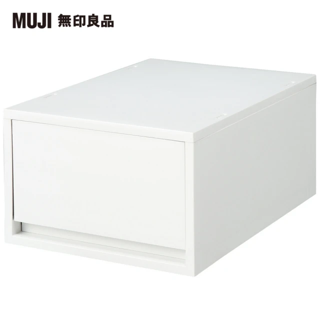 【MUJI 無印良品】PP盒/深型/正反疊/白灰