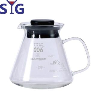 【SYG 臺玻】精緻耐熱花茶咖啡壺–黑蓋(BH605A)