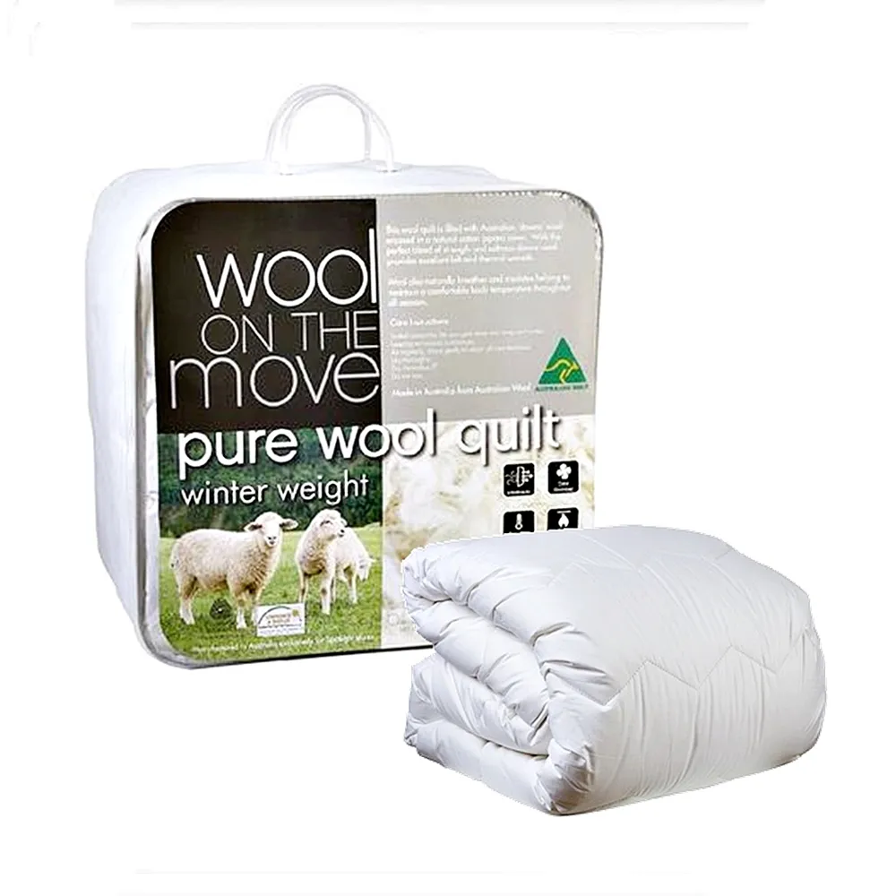 【澳洲Wool on the Move】國際羊毛局認證100%純羊毛被單人加厚加重款2.7公斤(單人4.5x6.5/冬被)