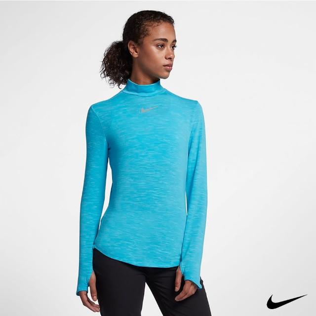 【NIKE GOLF】Nike Golf 女 高領運動長袖上衣(藍855229-486)