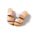 【ALAIN DELON 亞蘭德倫】簡約時尚厚底真皮拖鞋A88306(5色  白色 銀色  黃色 粉色 綠色)