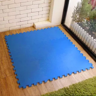 【新生活家】EVA運動防護巧拼地墊(藍色62x62x1.3cm12入)
