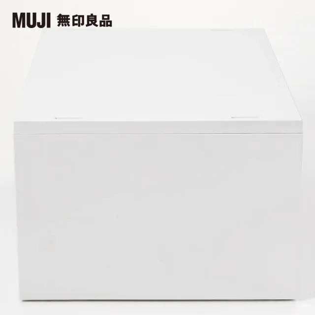 【MUJI 無印良品】PP資料盒/橫式/深型/白灰