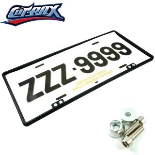 【Cotrax】新式七碼專用汽車璀璨鑽飾車牌框/附鋁合金牌照螺絲(車牌 牌照框 水鑽 貼鑽 牌照螺絲)