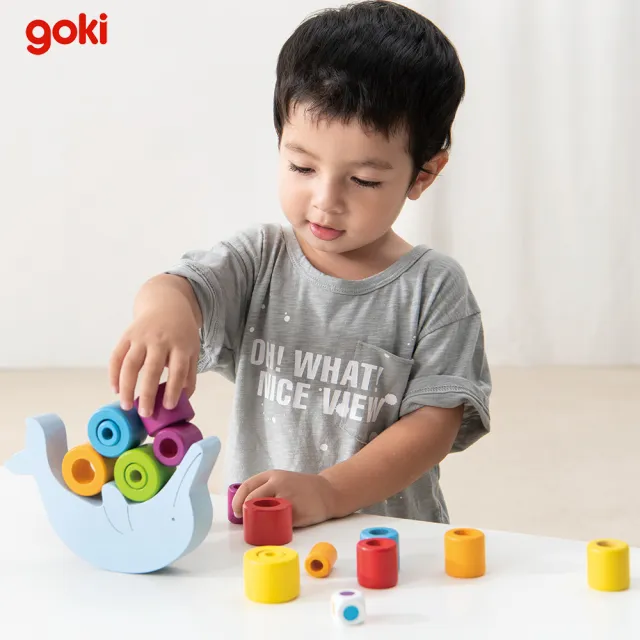 【goki】海豚堆堆(可愛木製桌遊)