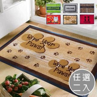 【范登伯格】WELCOME-PVC吸水刮泥地墊-二入組(60x90cm/六款任選)