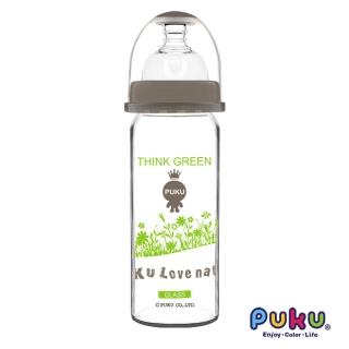 【PUKU 藍色企鵝】自然晶透寬口玻璃奶瓶280ml