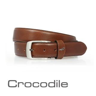 【Crocodile】母親節禮物 Crocodile 鱷魚皮件 真皮打洞皮帶 0102-1004-02(義大利進口牛皮)
