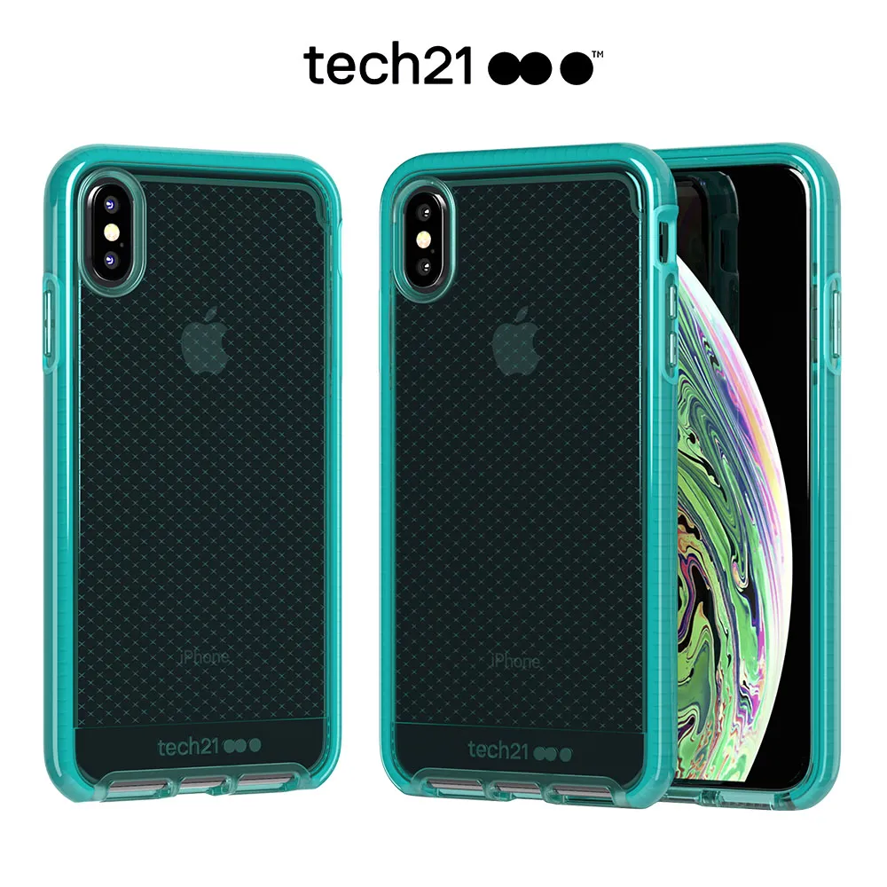 【英國Tech 21】iPhone Xs 超衝擊EVO CHECK防撞軟質格紋保護殼(iPhone用戶獨享價)