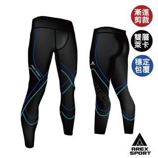 【AREXSPORT】男款萊卡經典強力包覆壓縮褲(慢跑/馬拉松/健身/登山/極限運動/台灣製壓力褲)