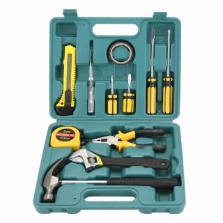 【威力鯨車神】專業DIY工具組/工具箱/板手/螺絲起子/捲尺/老虎鉗/鐵鎚(達人必備12件組)