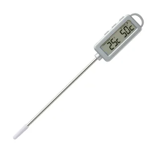 【DRETEC】雙功能電子料理溫度計附計時器-銀