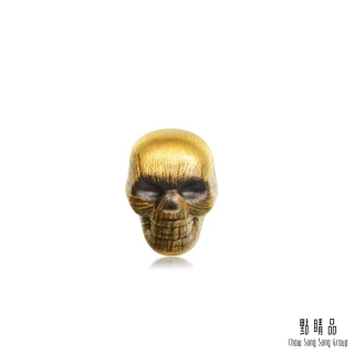 【點睛品】Noir系列 骷顱頭 黃金耳環(單支)