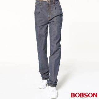 【BOBSON】男款雙活摺休閒牛仔褲(1672-53)