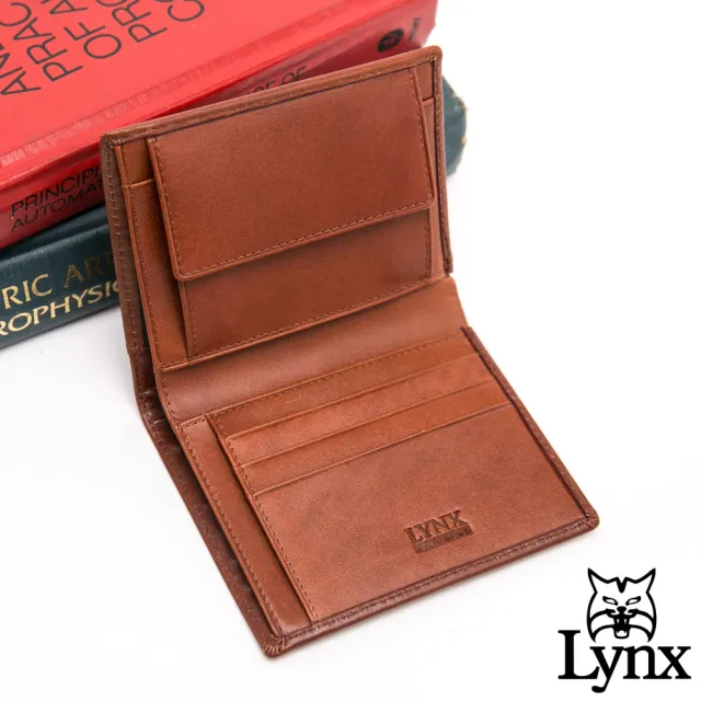 【Lynx】美國山貓臻品真皮系列6+3卡短夾