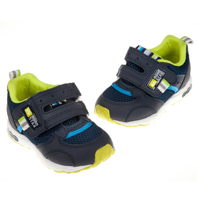 【Moonstar】日本carrot寬版速乾藍色兒童機能運動鞋(I8U465B)