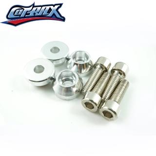 【Cotrax】輕量化鋁合金牌照框螺絲-圓型/銀色(汽機車皆可適用)