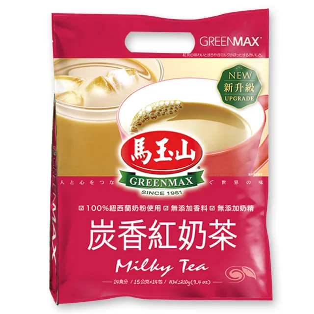 【馬玉山】炭香紅奶茶x1袋(15g x14包/袋)