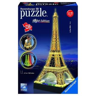 【德國Ravensburger】維寶 3D拼圖 發光版巴黎鐵塔 216片