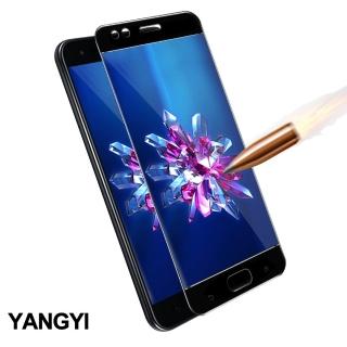 【YANG YI 揚邑】ASUS ZenFone 4 ZE554KL 5.5吋 滿版鋼化玻璃膜弧邊防爆保護貼(黑色)