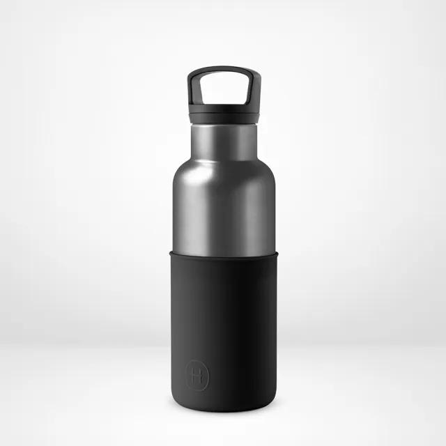 【HYDY】美國時尚保溫水壺 - 油墨黑-鈦灰瓶(小容量480ml)