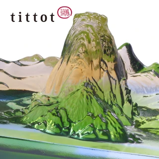 【tittot 琉園】山水載情_擺飾_故宮聯名_交換禮物(交換送禮/琉璃/活動贈禮/水晶/藝品/擺飾/企業/退休)
