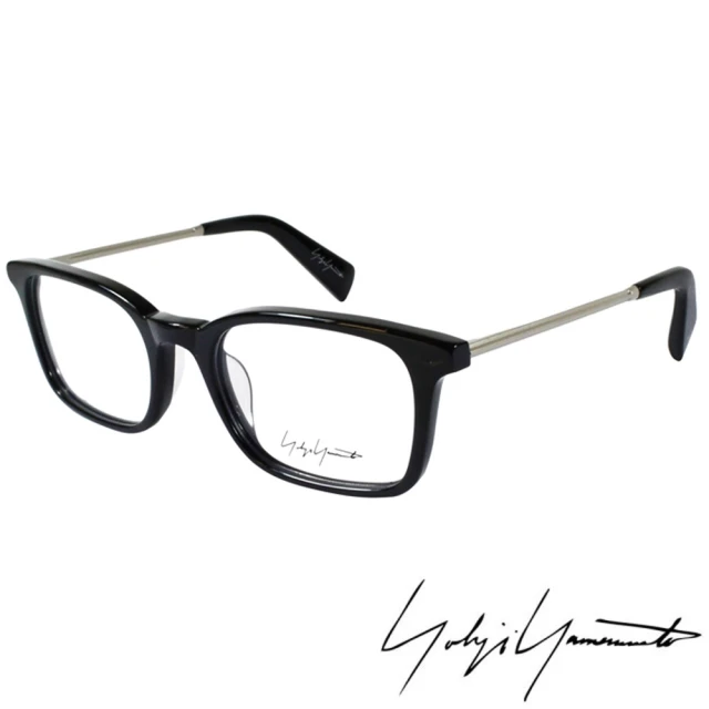 【Y-3山本耀司】Yohji Yamamoto時尚方框金屬混搭造型光學眼鏡(黑 YY1007-019)