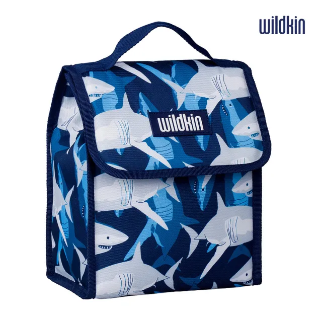 【美國Wildkin】直立式午餐袋/便當袋/保溫袋(55700 鯊魚家族)