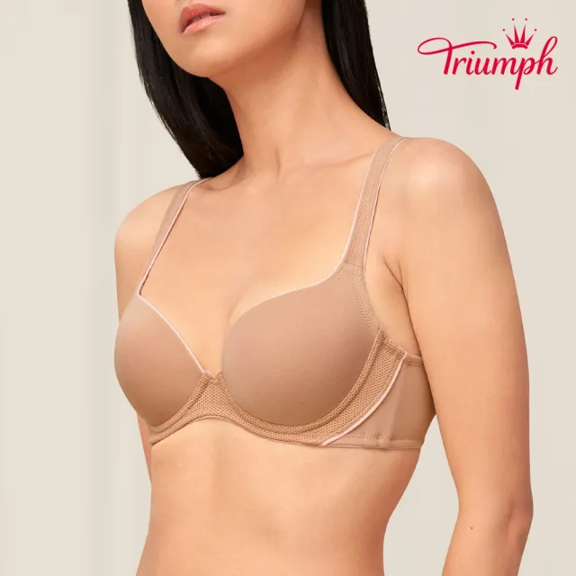 【Triumph 黛安芬】Home Bra-紓壓軟鋼圈系列D-E罩杯內衣(知性裸)